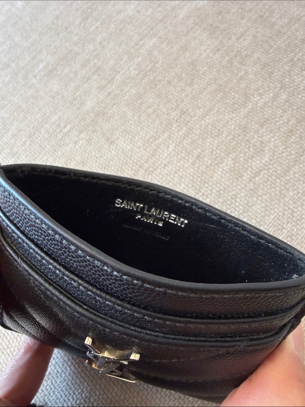 Saint Laurent Monogramme quilted textured-leather cardholder - Picture 4 of 11